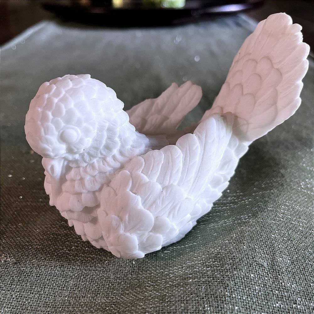 Vintage Santini Italian Alabaster Doves Love Bird